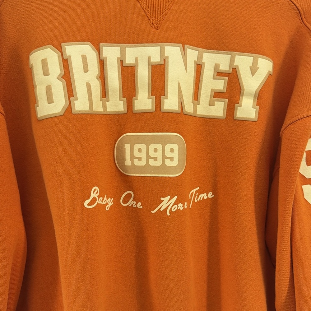Brittney‎ Spears 1999 Oversized Cotton Sweatshirt Baby One More Time Size Med - Picture 3 of 9